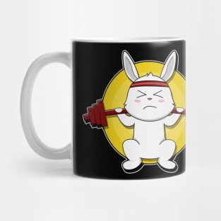 Rabbit at Bodybuilding with Barbell Mug